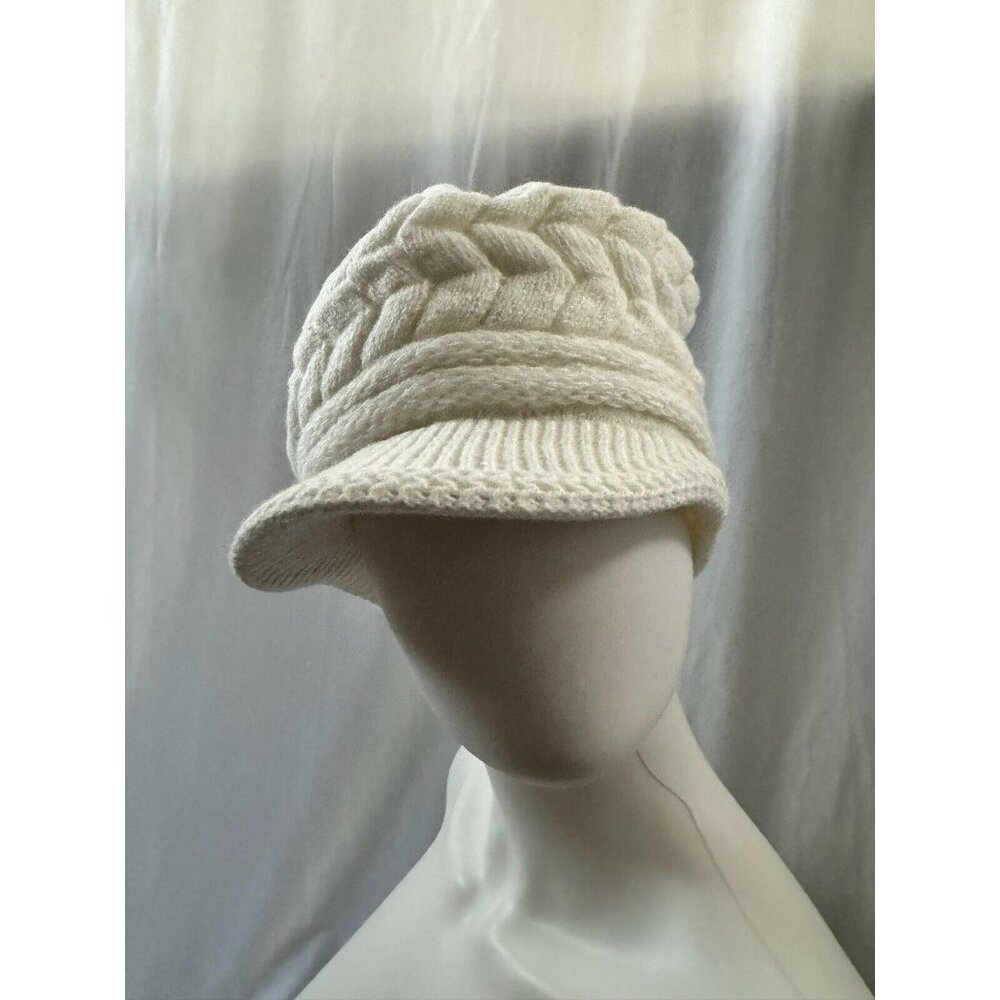 DAIMARAN Alicia Women's Wool Knitted Beanie Winter Hat White ONE SIZE - Picture 4 of 6